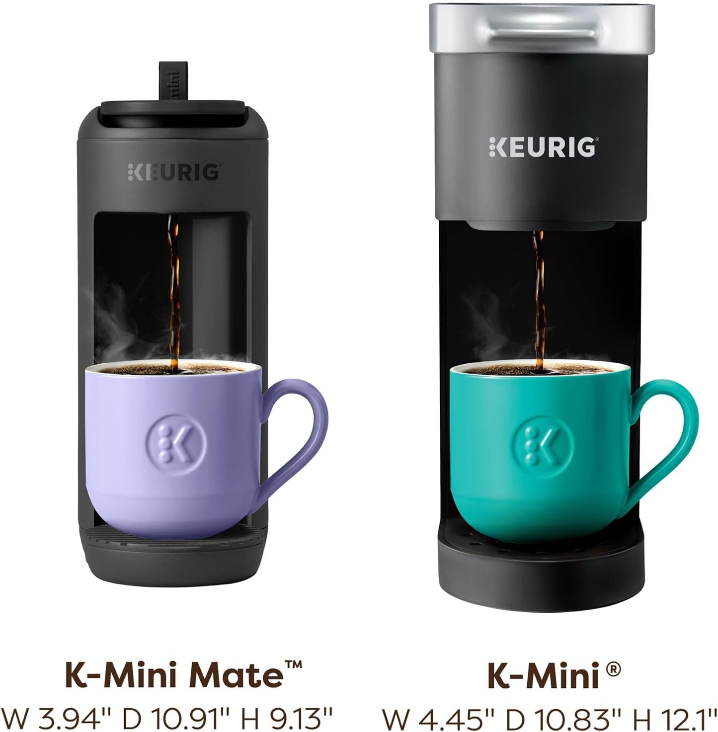 Keurig K-Mini Mate Single Serve Coffee Maker – Ultra-Compact 4” Width, Travel Mug Friendly, Ideal Holiday Gift for Small Spaces, Black