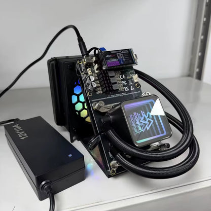 Brand New Nerdqaxe++ Hydro 4.8Th/S 80W BTC Miner 16J/Th 4*BM1370 ASIC Chips, 2.4G Wifi Crypto Machine Open-Source Miner with PSU