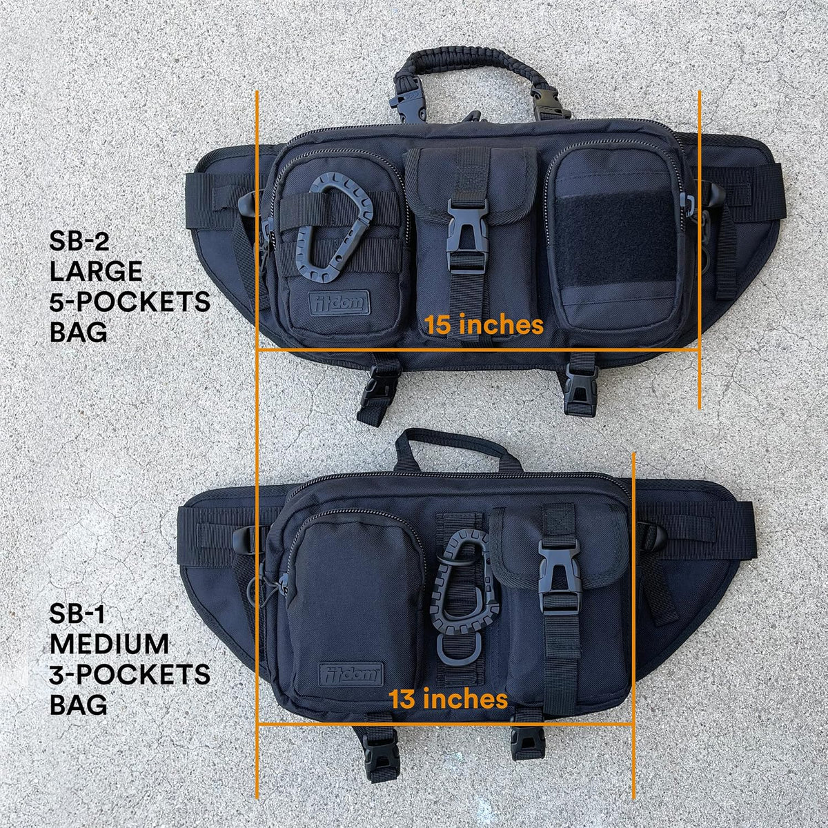 Fitdom Tactical Everyday Sling Bag – Heavy-Duty EDC Crossbody Bag with MOLLE Webbing