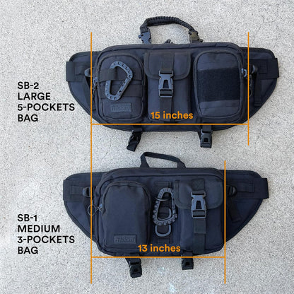 Fitdom Tactical Everyday Sling Bag – Heavy-Duty EDC Crossbody Bag with MOLLE Webbing