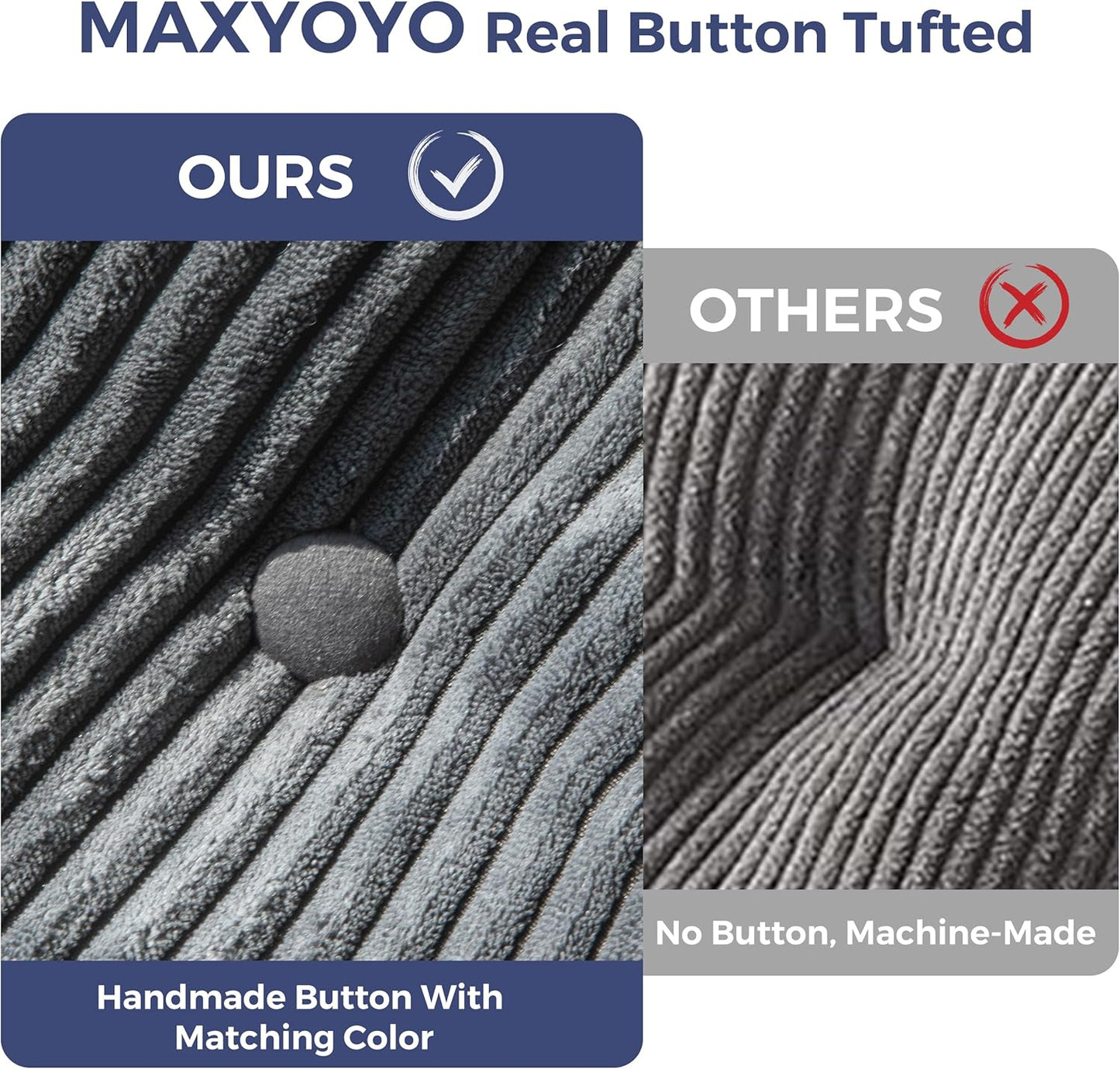 MAXYOYO Folding Sofa Bed, Convertible Sleeper Chair with Pillow Foldable Mattress with Back Support, Portable Fold Out Chair Bed Comfy Floor Sofa Lounge for Living Room Bedroom, Dark Grey, Single