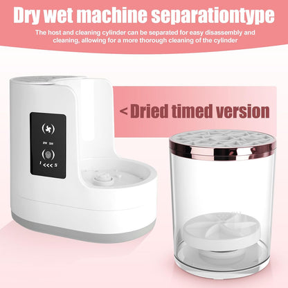 💄 Viral Vault™ Glam Spin™ — 3-in-1 Electric Makeup Brush Cleaner, Dryer & Holder