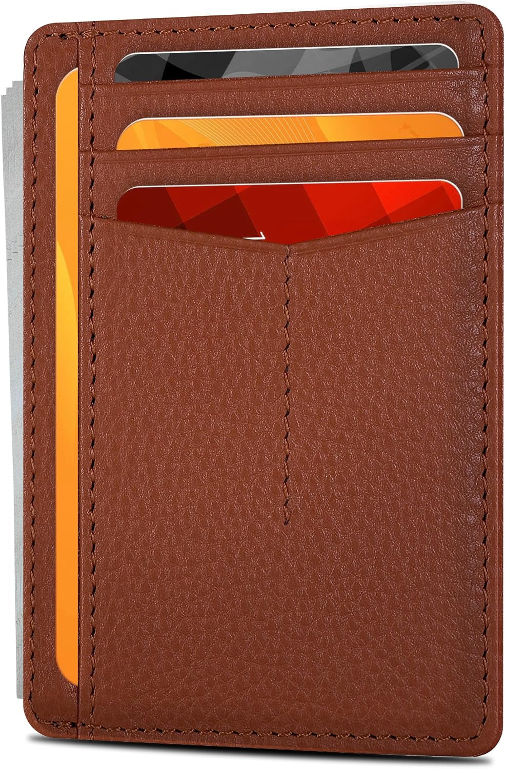 Viral Vault Slim Leather Wallet — Minimalist RFID-Blocking Front Pocket Card Holder